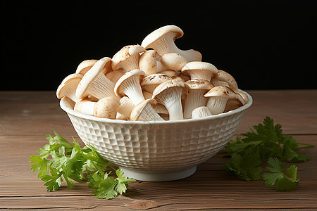 一碗蘑菇图片