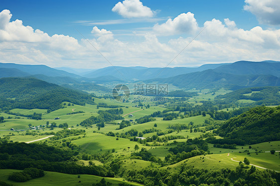 美丽的山谷风景图片