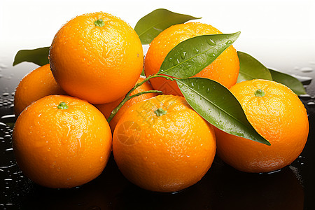 橙子上的水滴图片