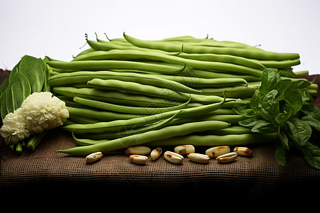 绿色营养的豆角图片