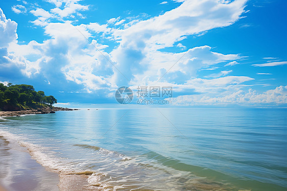 海天一色的景色图片