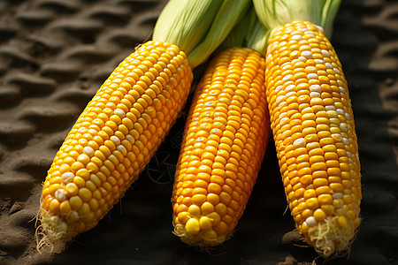 丰收的玉米背景图片