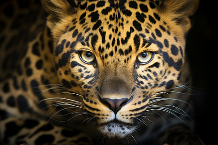 眼神锐利的野生豹子图片