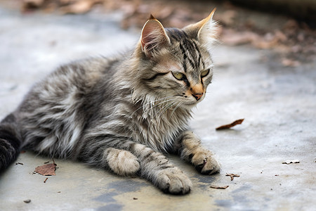 户外流浪的宠物猫咪图片