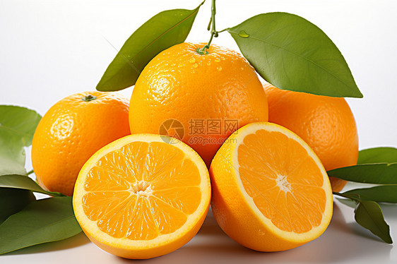 桌面上成熟的柑橘图片