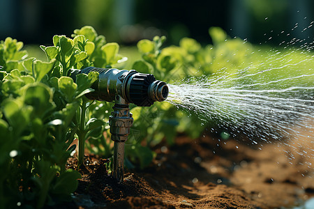 现代农业农场中的自动化灌溉系统图片