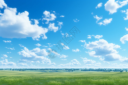 清澈的蓝天白云景观图片