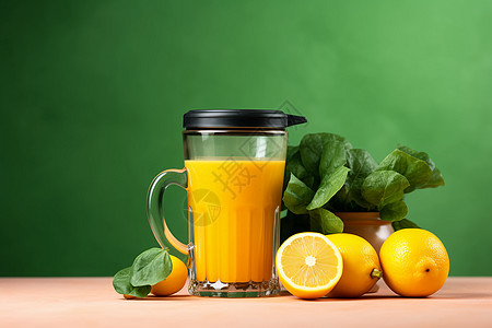 清新夏日的柠檬果汁图片