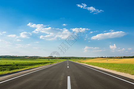 乡村田园风光的公路景观图片