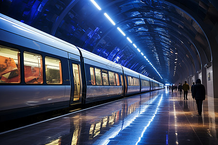 科技感城市运输列车图片