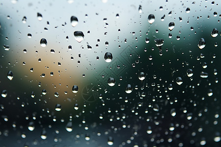 雨中潮湿的玻璃图片
