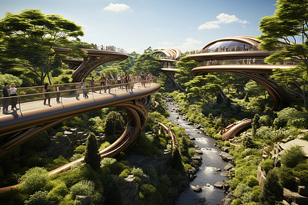 未来派城市建筑景观图片