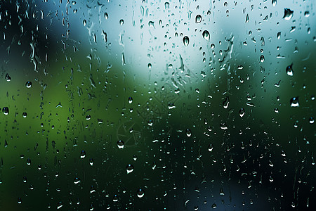雨中朦胧的窗户图片