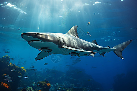 海洋中游弋的鲨鱼图片