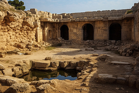 历史悠久的古罗马遗址建筑图片