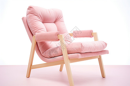 慵懒舒适的粉色椅子背景图片