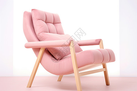 舒适柔软的粉色椅子图片