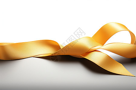 惊喜礼物的金色丝带图片