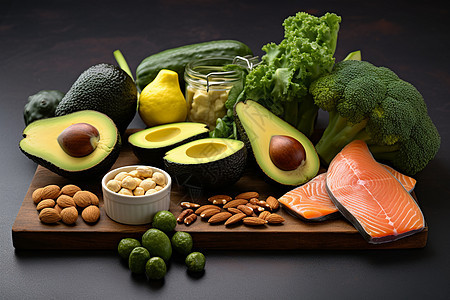 健康营养的低碳水食物图片