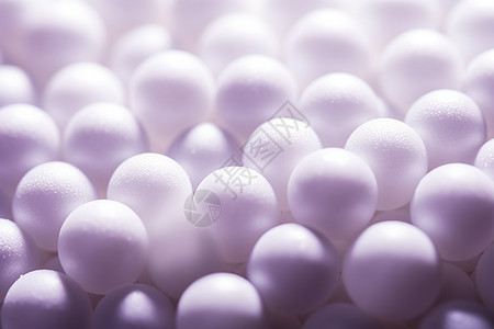 工业生产的聚合物泡沫球图片