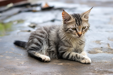 忧伤的宠物猫咪图片