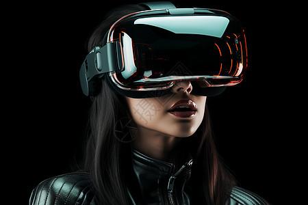 VR超现实虚拟技术的眼镜背景图片