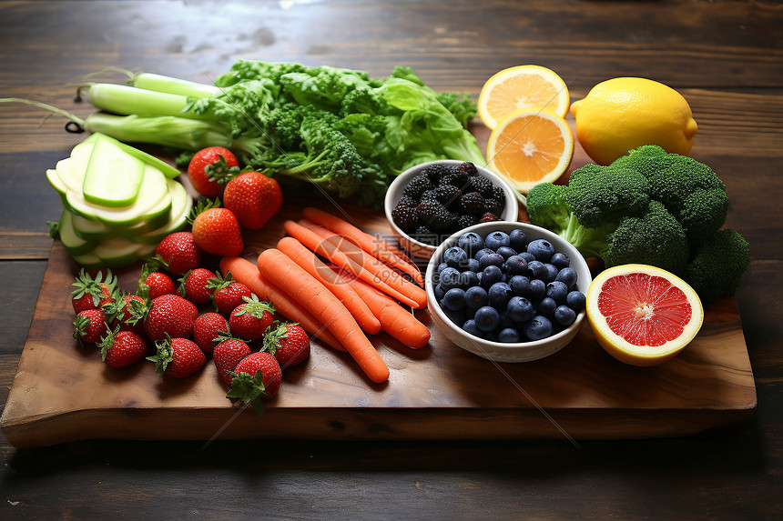 新鲜的水果和蔬菜图片