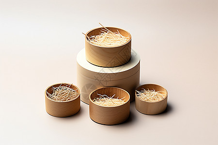 传统工艺的竹制存储图片