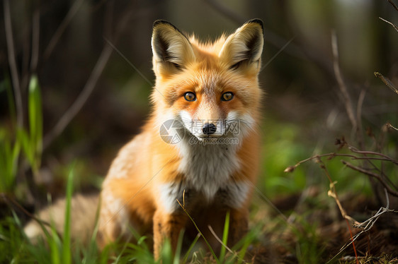 草地上的红狐狸图片