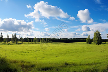 绿色田野田园风光美景背景