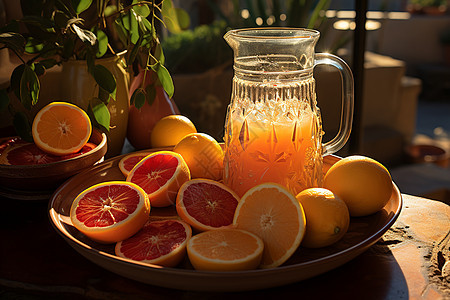 橘子与橙汁图片