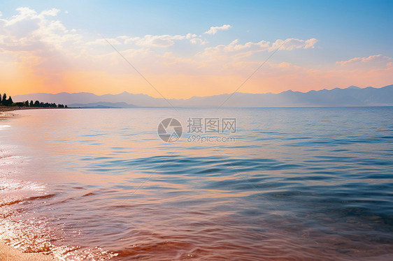 日落海滩风景图片