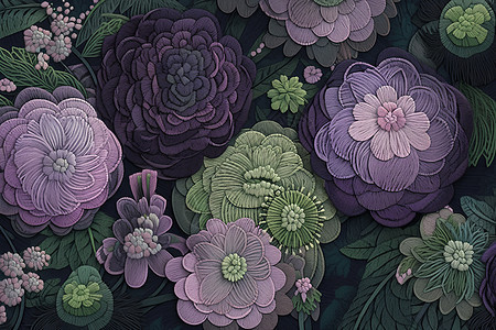 紫色绣球花工艺图片