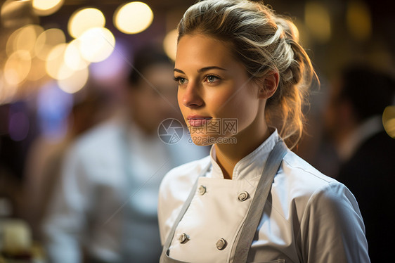 厨房美丽的女厨师图片