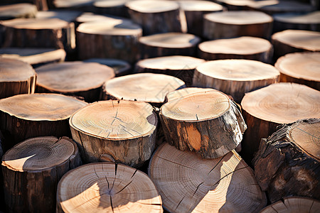 生态砍伐的木材燃料图片