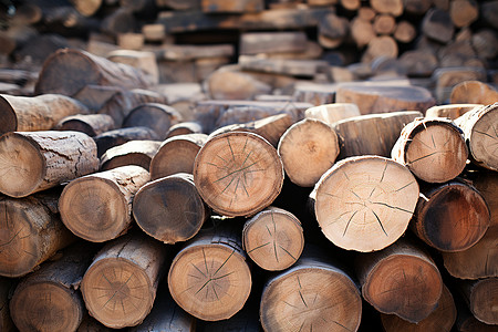 备用过冬取暖的木材图片