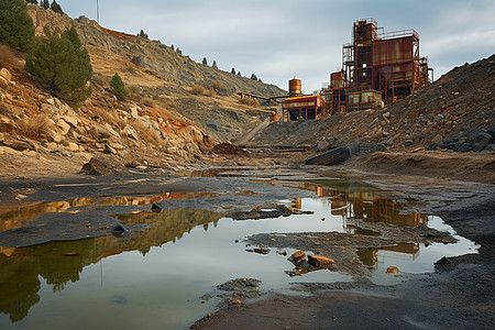 工业挖掘的矿山图片