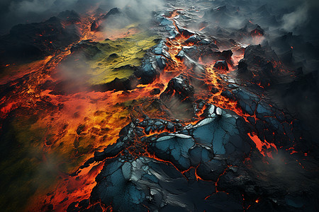 壮观的火山地质景观图片