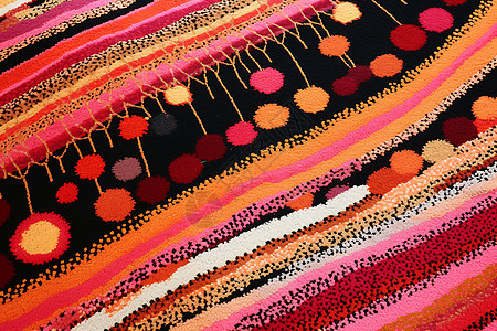五颜六色的墨西哥地毯背景图片