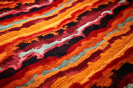 墨西哥风格的缤纷地毯布料图片