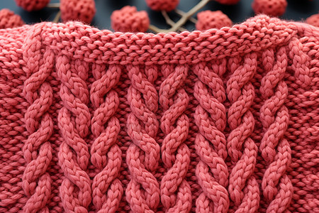 手工针织的粉红毛衣图片