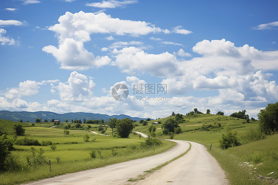 草地上的小路图片