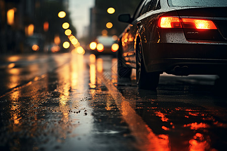 下雨的夜晚城市图片