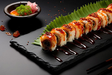 美味多汁的鳗鱼寿司图片