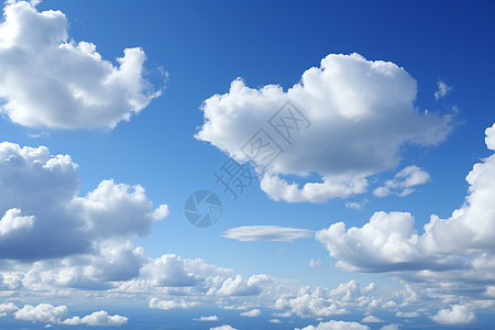 天空中一群云朵图片