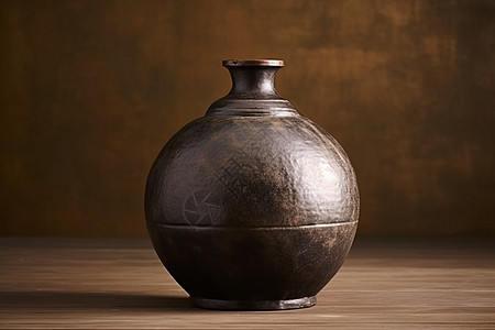 古色古香传统陶酒罐图片