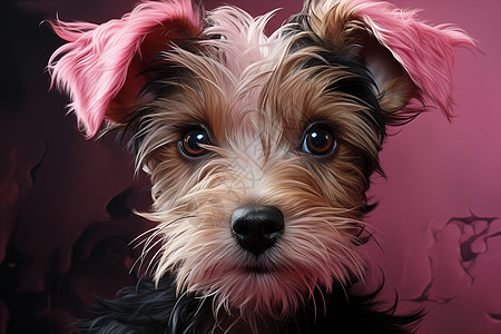 可爱的小狗肖像图片