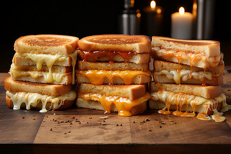 美味奶酪三明治图片