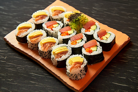 日本料理美味的寿司图片