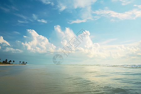 漂亮的蓝色大海背景图片
